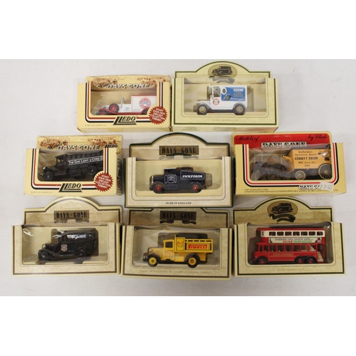 431 - EIGHT BOXED LLEDO DAYS GONE BY VEHICLES