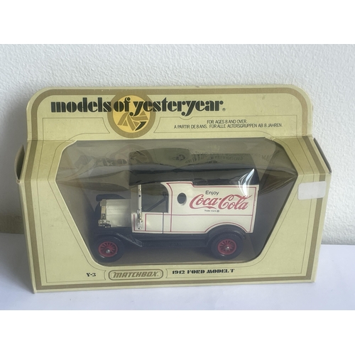 477 - A BOXED MODELS OF YESTERYEAR COCA COLA 1912 FORD MODEL T