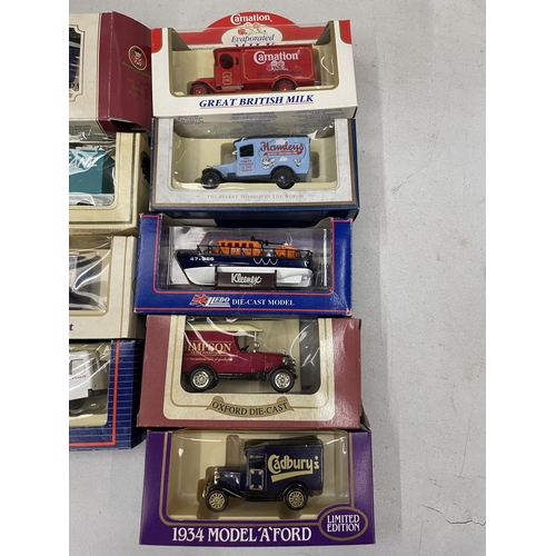 501 - FOURTEEN VARIOUS ADVERTISING VANS, EIGHT BOXED