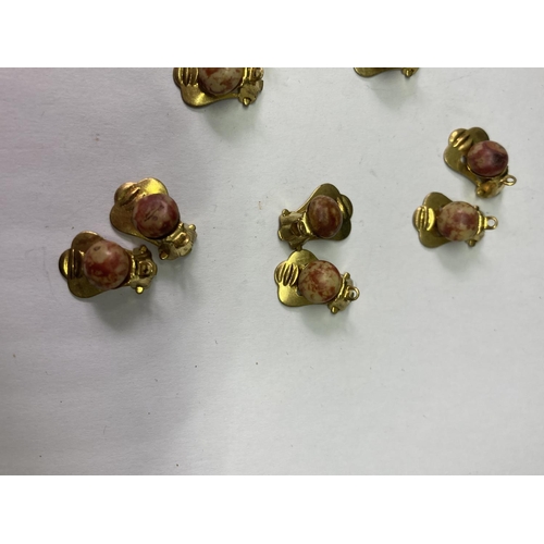 744 - EIGHT PAIRS OF CLIP ON EARRINGS