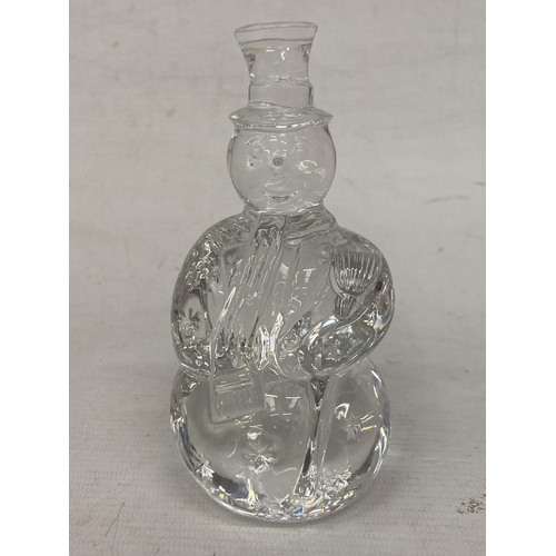 819 - A WATERFORD CRYSTAL SNOWMAN