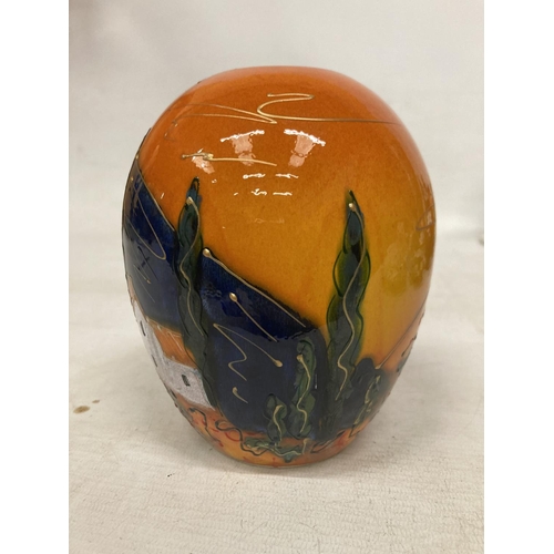 833 - AN ANITA HARRIS TUSCANY VASE SIGNED IN GOLD