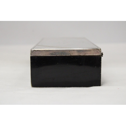 917 - A ART DECO BOX WITH SILVER PLATED LID