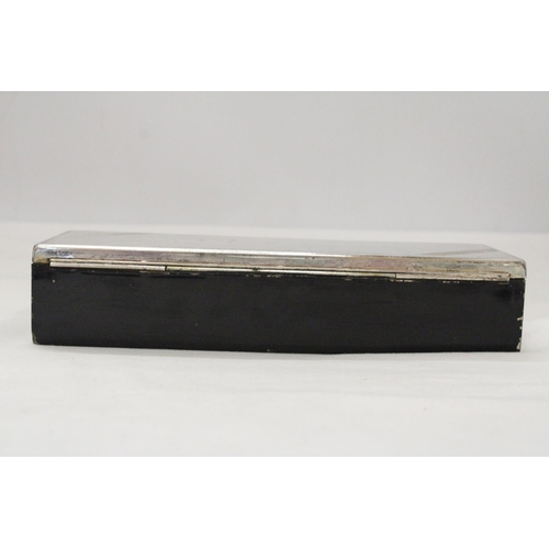 917 - A ART DECO BOX WITH SILVER PLATED LID