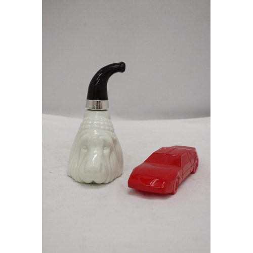 923 - TWO AVON ITEMS TO INCLUDE A BLOODHOUD PIPE AND SPORTS CAR (BOTH FULL)