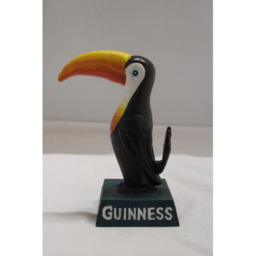 1003 - A CAST GUINNESS TOUCAN, HEIGHT 19CM