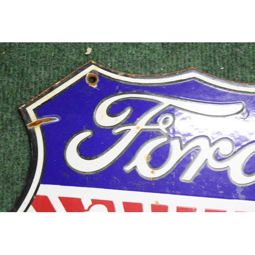 1010 - A FORD, ENAMEL, ROUTE 66 SIGN, 30CM X 30CM