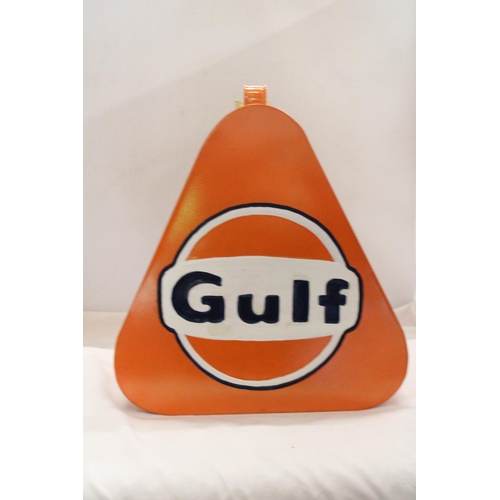 1015 - AN ORANGE GULF PETROL CAN