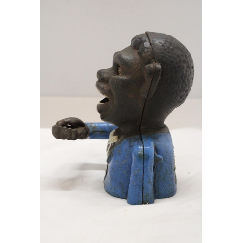 1024 - A VINTAGE CAST IRON AFRICAN AMERICAN MECHANICAL BANK