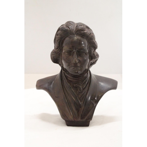 1026 - A BRONZE BUST OF BEETHOVEN