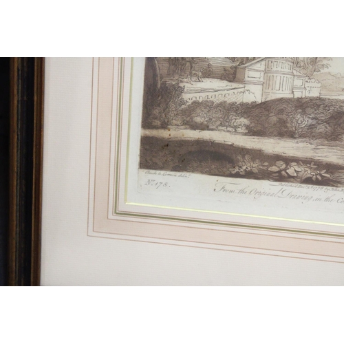 1076 - TWO VINTAGE FRAMED PRINTS TAKEN FROM THE ORIGINAL DRAWING, IN THE COLLECTION OF THE DUKE OF DEVONSHI... 