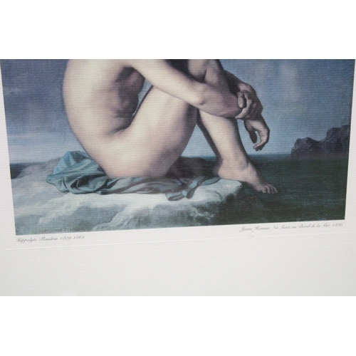 1082 - TWO FRAMED PRINTS OF NUDES