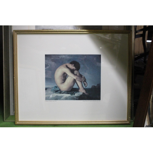 1082 - TWO FRAMED PRINTS OF NUDES