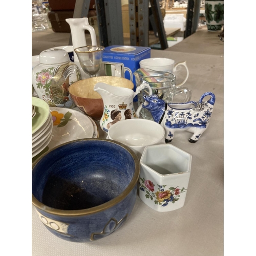 1143 - A MIXED LOT TO INCLUDE ELIZABETHAN MUGS 