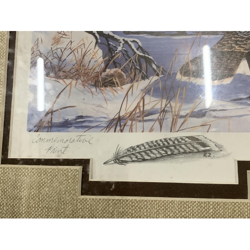 1158 - FOUR, KEN ZYLLA, FRAMED PRINTS OF GAME BIDS IN VARIOUS SETTINGS, EACH WITH 'NORTH AMERICAN GAME BIRD... 