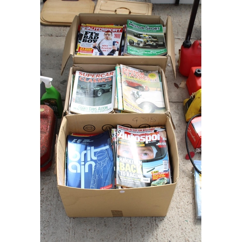 1809 - A LARGE QUANTITY OF AUTOSPORT AND SUPERCAR MAGAZINES ETC