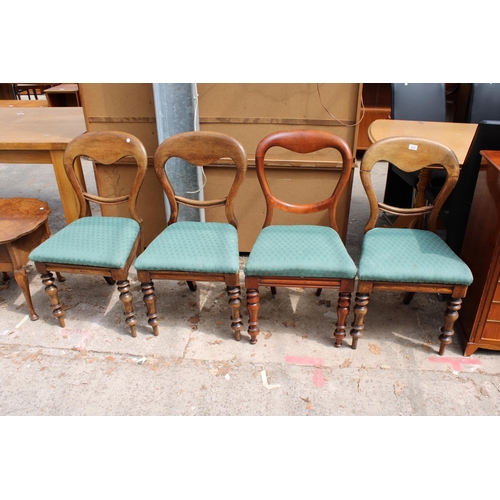 2965 - FOUR VARIOUS VICTORIAN DINING CHAIRS