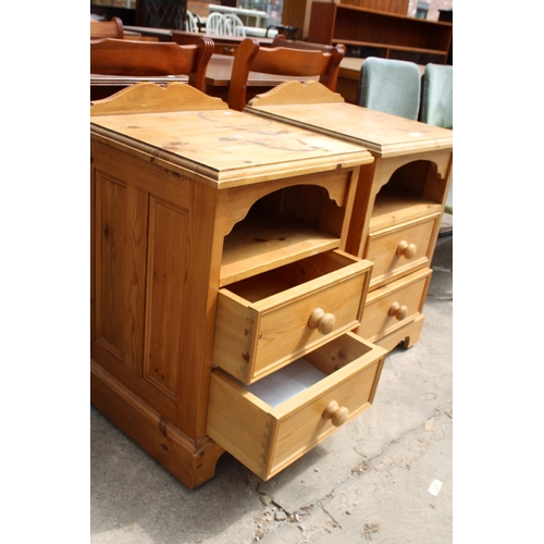 2968 - A PAIR OF MODERN PINE BEDSIDE CHESTS