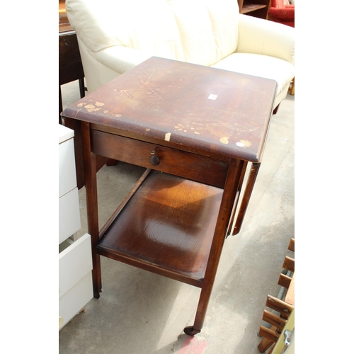 2986 - A MID 20TH CENTURY DROP LEAF TROLLEY