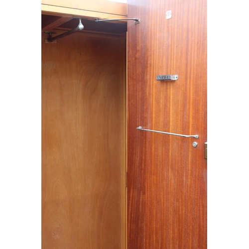 3001 - A TRUCRFT WALNUT SINGLE WARDROBE