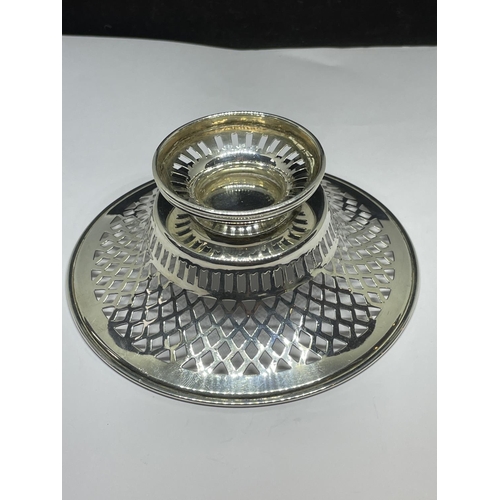 54 - A HALLMARKED LONDON SILVER FOOTED DISH GROSS WEIGHT 96.3 GRAMS