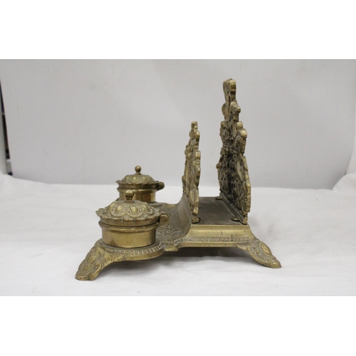 115 - A BRASS INKWELL