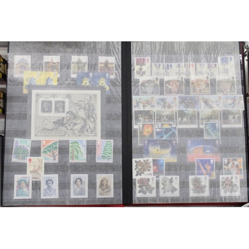 143 - TWO ALBUMS OF STAMPS, ONE CONTAINING FIRST DAY COVERS, THE OTHER, BRITISH STAMPS