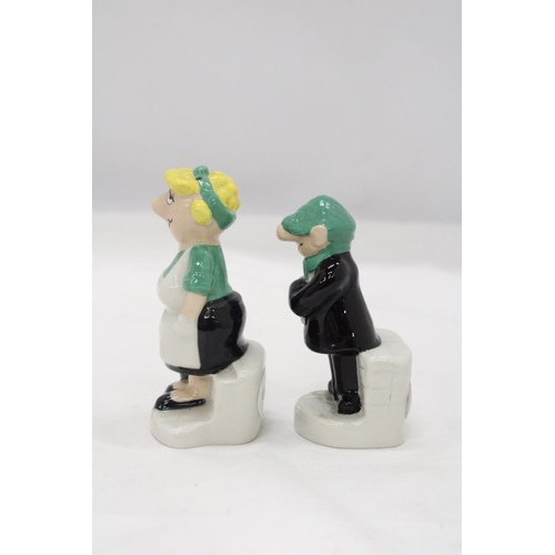 157 - A WADE ANDY CAPP AND FLO CERAMIC CRUET SET