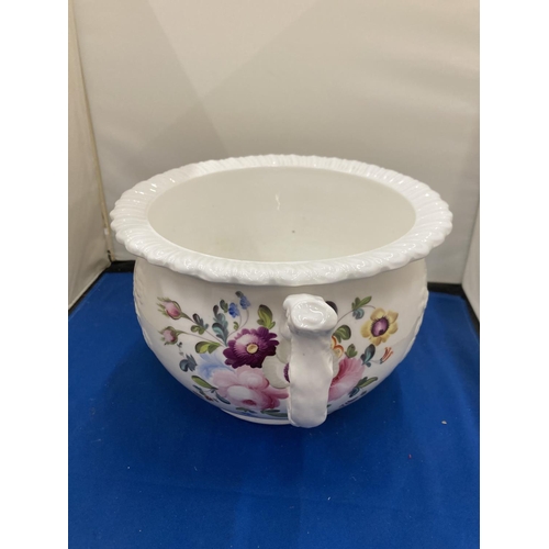 9 - A COALPORT CIRCA 1820 HAND PAINTED CHAMBER POT