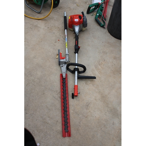 1718 - A MITOX 28LH PETROL LONG REACH HEDGE TRIMMER