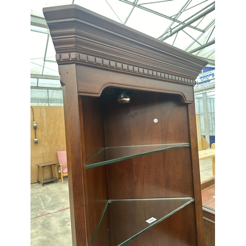 2898 - A SIX TIER OPEN CORNER CUPBOARD