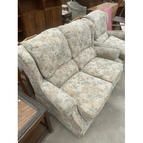 2903 - A G PLAN TWO SEATER SETTEE AND MATCHING RECLINER