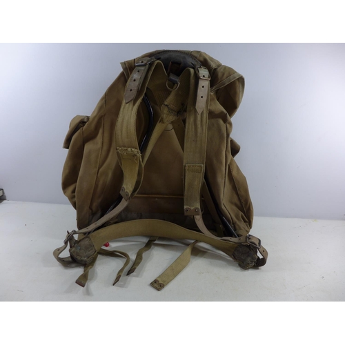 347 - A MID 20TH CENTURY MILITARY RUCKSACK