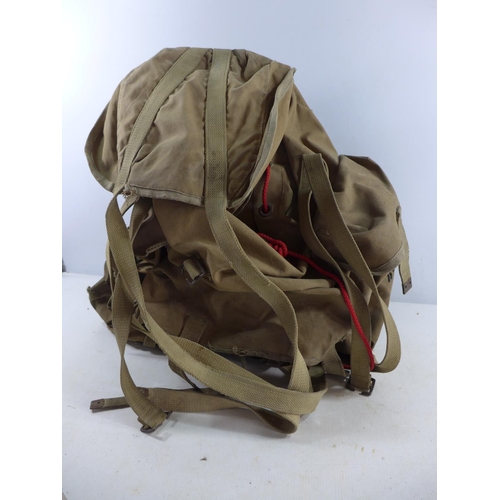 347 - A MID 20TH CENTURY MILITARY RUCKSACK