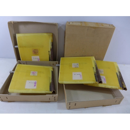 356 - TWO BOXES CONTAINING FOUR REPLACEMENT GUIDED MISSILE FINS, DATED 1973