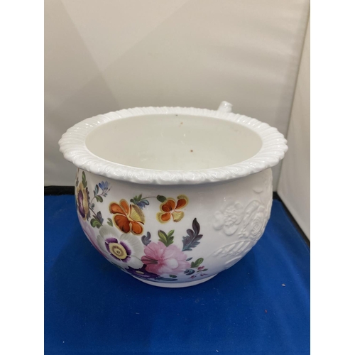 9 - A COALPORT CIRCA 1820 HAND PAINTED CHAMBER POT