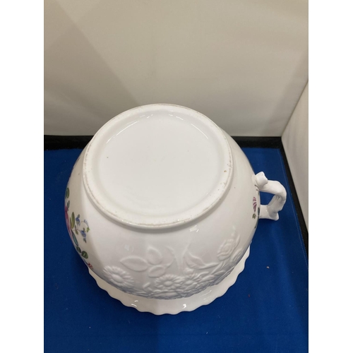 9 - A COALPORT CIRCA 1820 HAND PAINTED CHAMBER POT