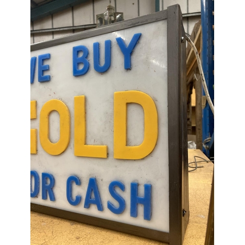 88 - A WE BUY GOLD FOR CASH ILLUMINATED LIGHT BOX SIGN