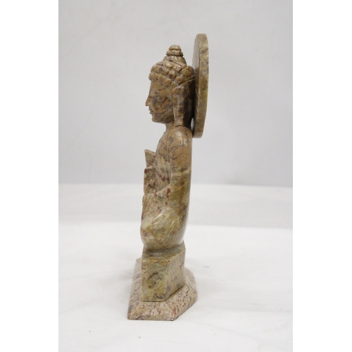 130 - A SOAPSTONE BUDDHA