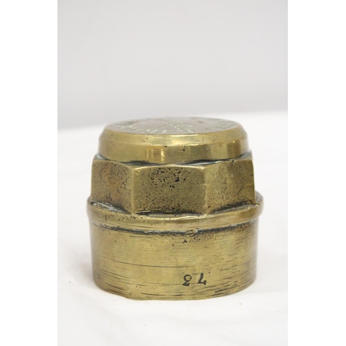 216 - A PAIR OF ANTICQUE BRASS 