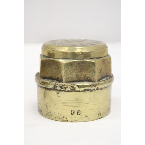 216 - A PAIR OF ANTICQUE BRASS 