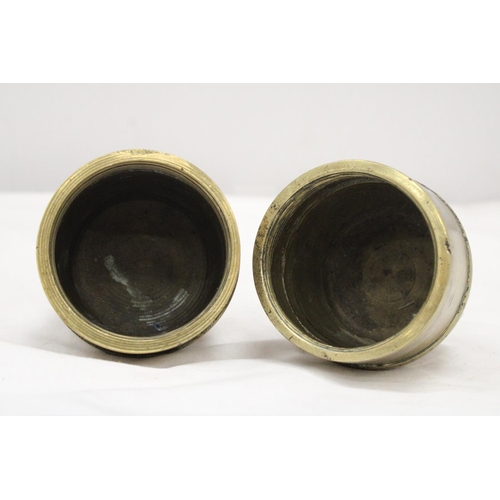 216 - A PAIR OF ANTICQUE BRASS 