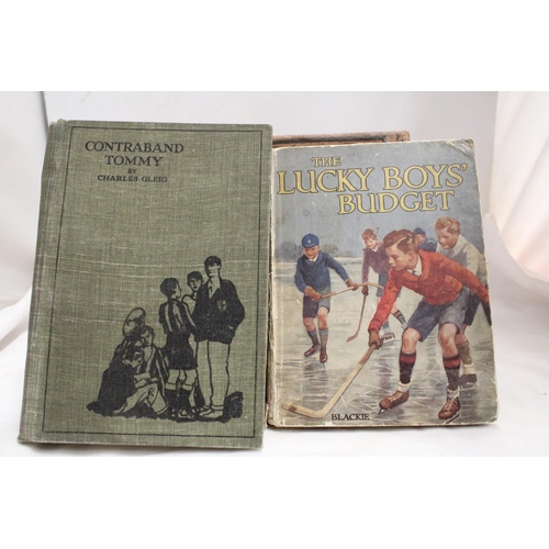 319 - SEVEN VARIOUS VINTAGE BOOKS AND ANNUALS TO INCLUDE THE CHILDRENS OBJECT BOOK, EVERY BOYS HOBBY ANNUA... 