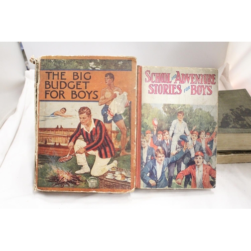 319 - SEVEN VARIOUS VINTAGE BOOKS AND ANNUALS TO INCLUDE THE CHILDRENS OBJECT BOOK, EVERY BOYS HOBBY ANNUA... 