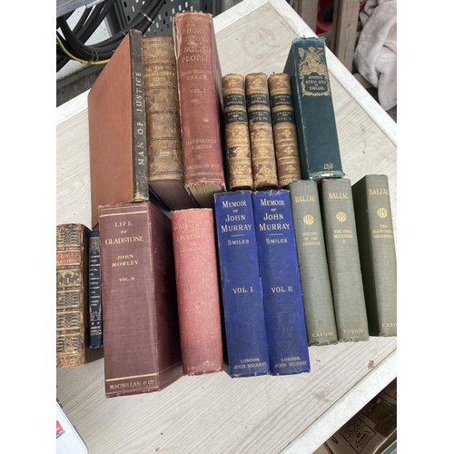 327 - SEVENTEEN VARIOUS VINTAGE BOOKS TO INCLUDE HISTORY OF ENGLAND, MAN OF JUSTICE, A SHORT HISTORY OF TH... 