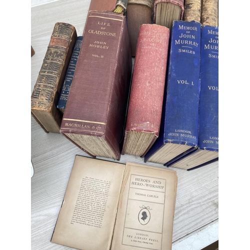 327 - SEVENTEEN VARIOUS VINTAGE BOOKS TO INCLUDE HISTORY OF ENGLAND, MAN OF JUSTICE, A SHORT HISTORY OF TH... 