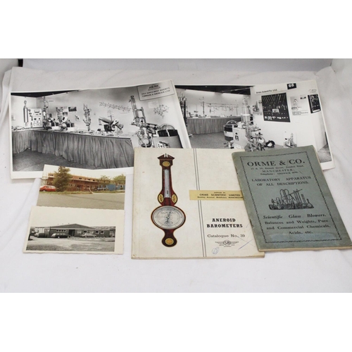 822 - A COLLECTION OF EPHEMERA ABOUT ORME BAROMETERS, MANCHESTER