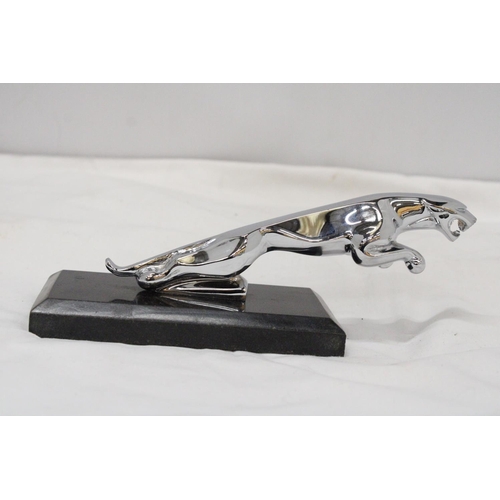 889 - A CHROME JAGUAR CAR MASCOT