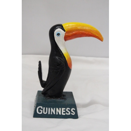 891 - A CAST GUINNESS TOUCAN, HEIGHT 19CM