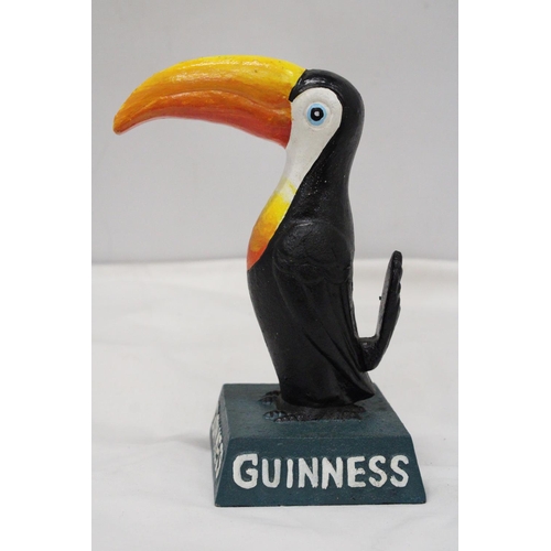 891 - A CAST GUINNESS TOUCAN, HEIGHT 19CM